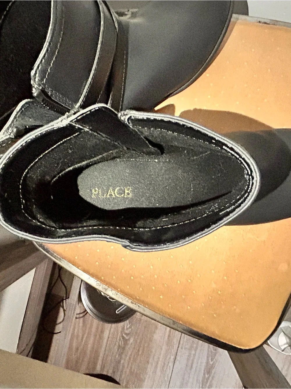 Children’s Place Black Boots with Buckle Detail